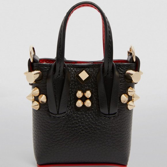 Christian Louboutin CABATA Leather Crossbody Chain AirPods Case Key Ring Bag - Picture 4 of 15